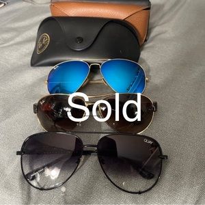 Used ray bans and quay sunglasses 50 each